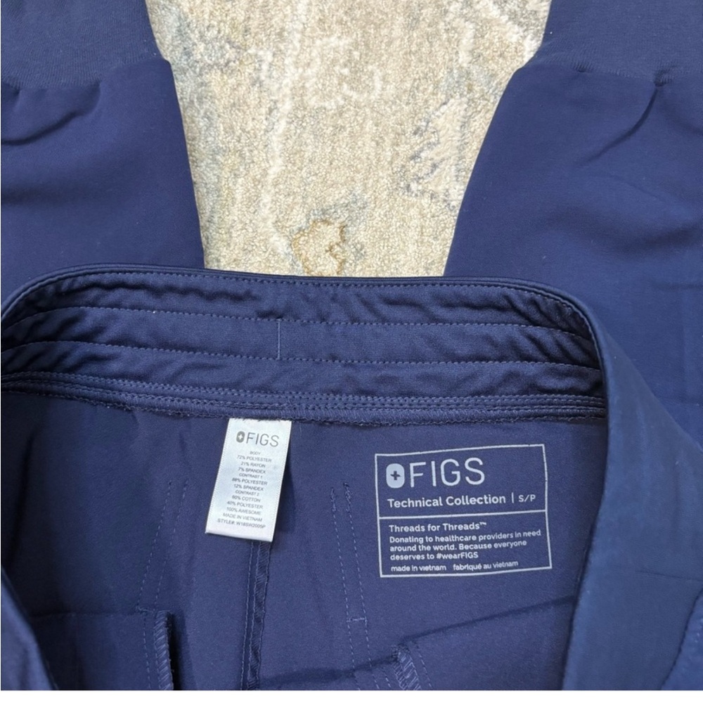 Figs Zamora Jogger Scrub Pants Navy S - Picture 3 of 4